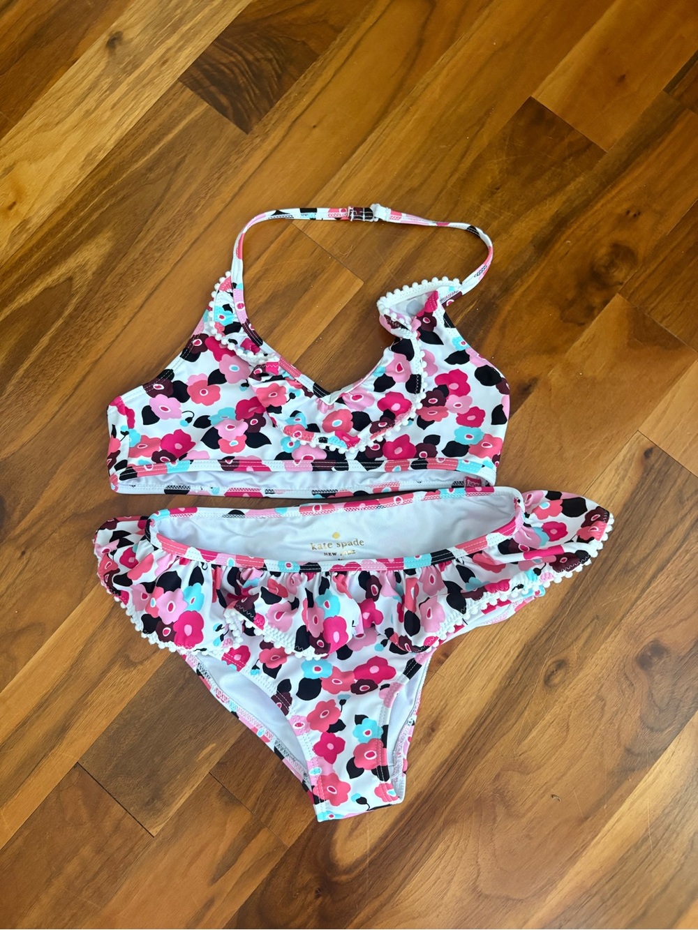Kate Spade Pink Multi Floral Girls Two-Piece Swim Set
